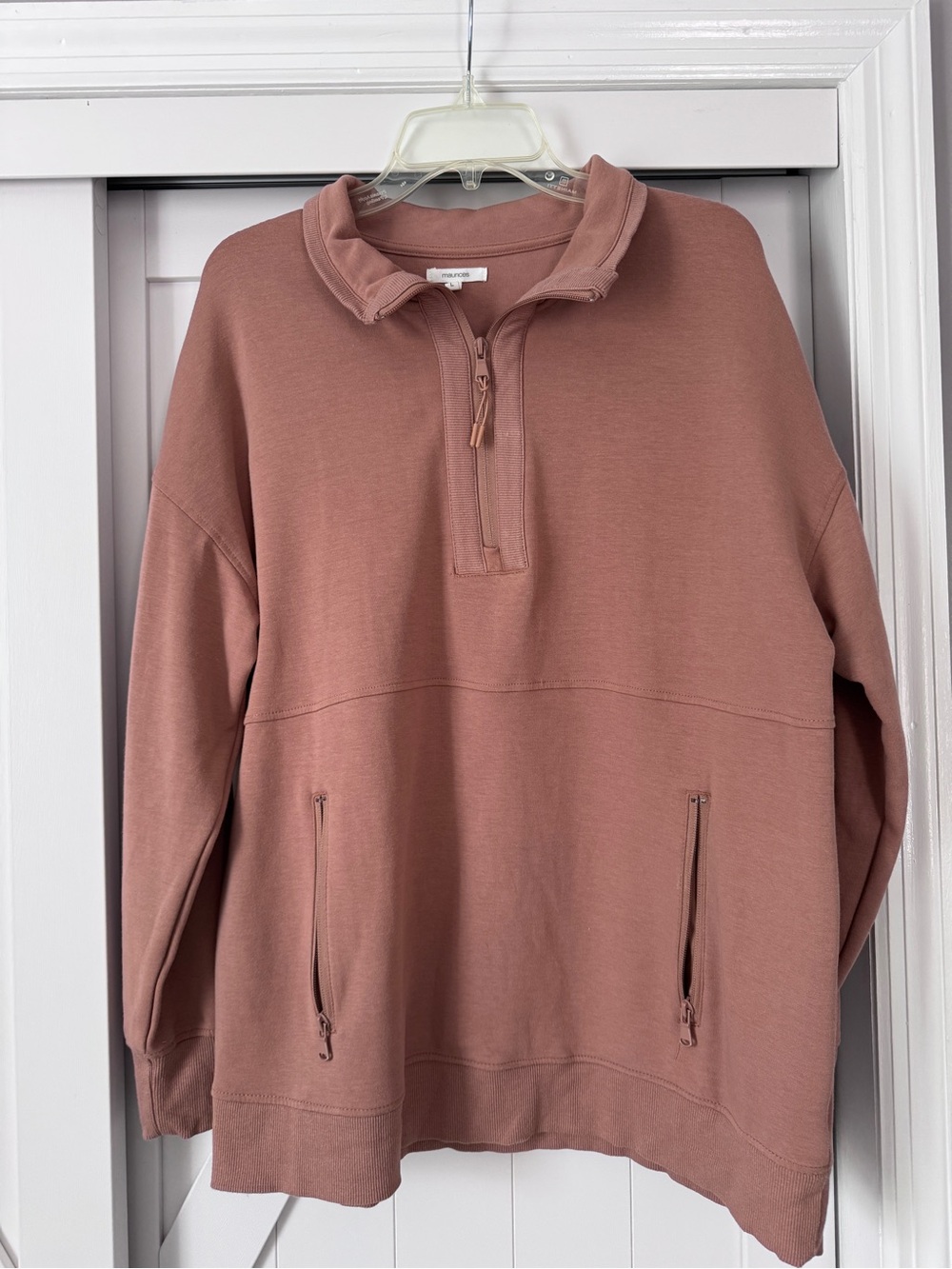 Maurices Men's Half-Zip Pullover Sweater - Dusty Rose